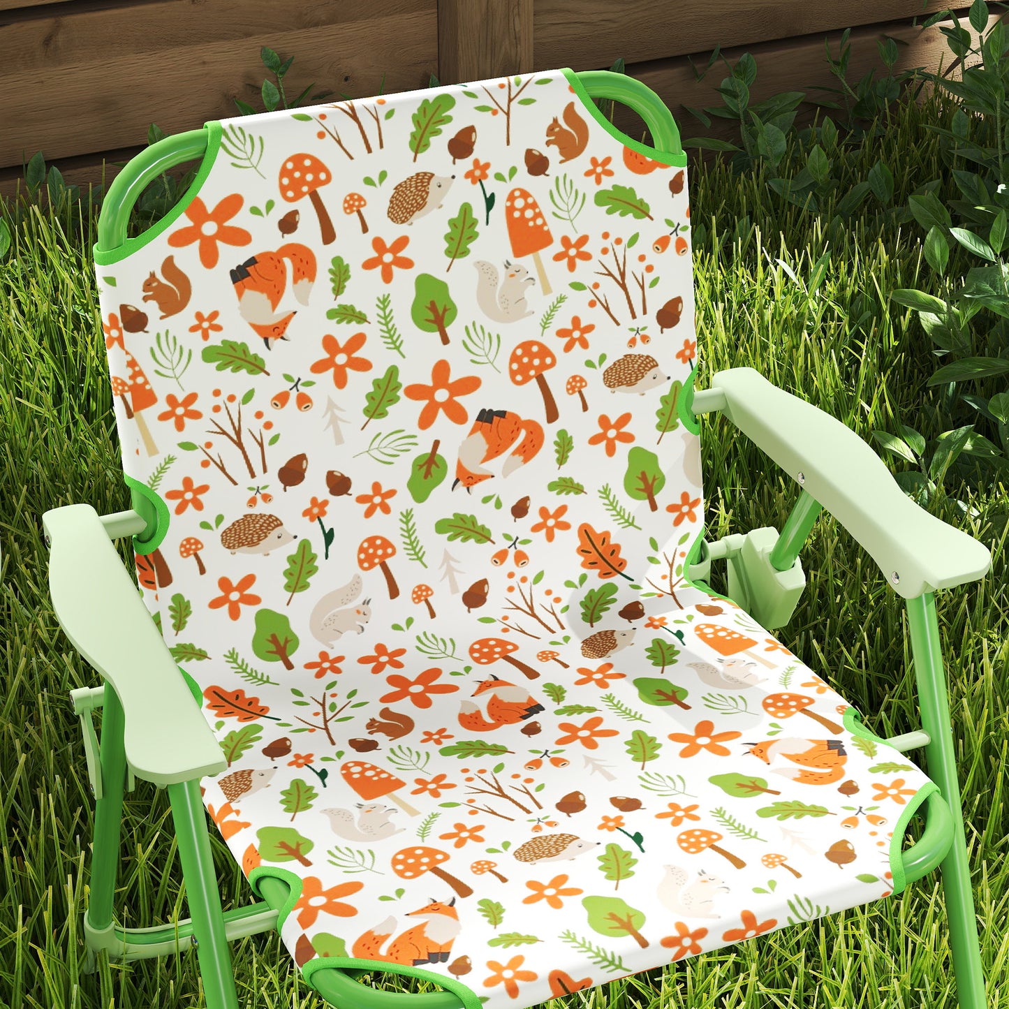 Aiyaplay Conjunto De Mesa Y Sillas Infantil De Jardín De 4 Piezas Verde_3