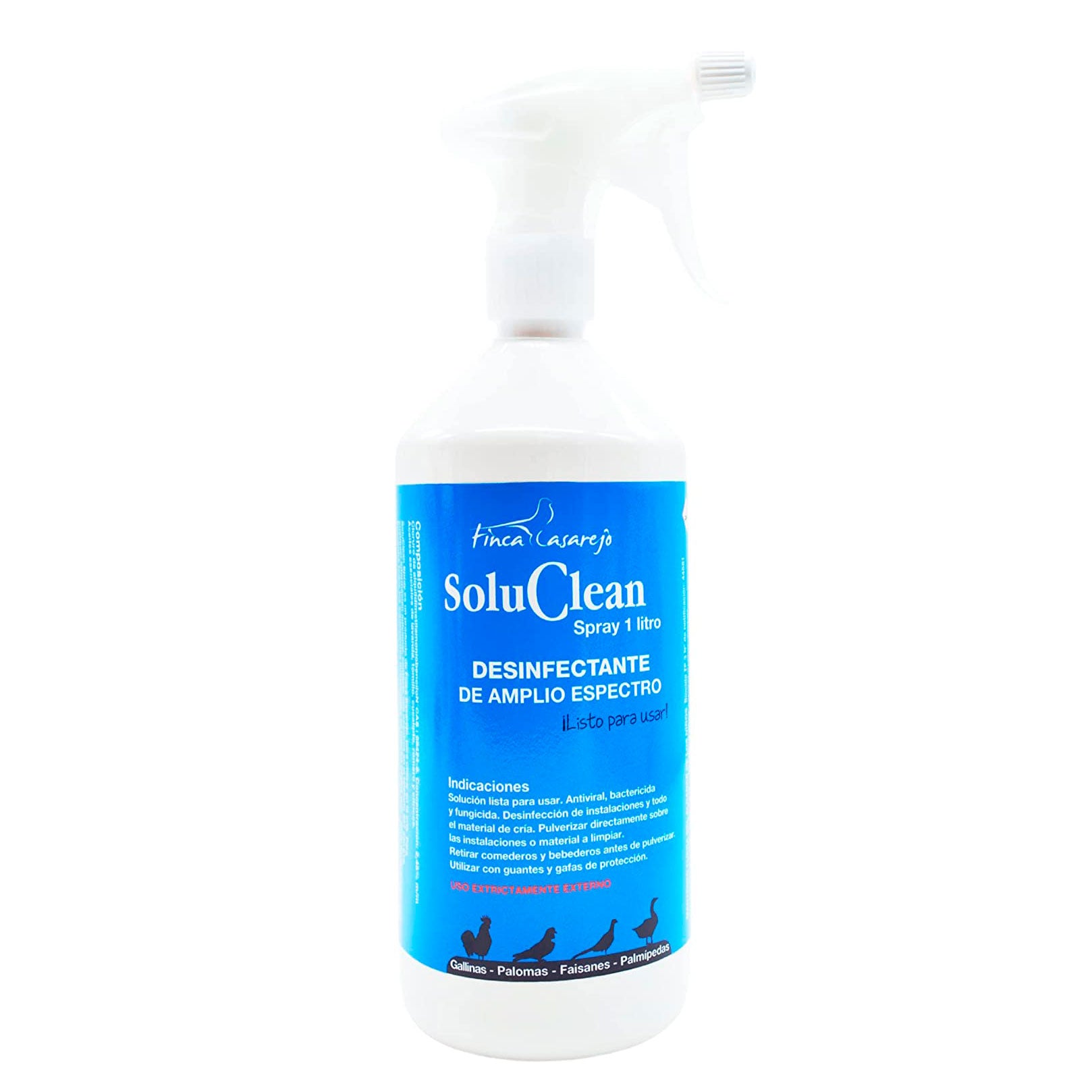 Espray Para Limpieza Instalaciones De Animales Y Material Limpieza De Gallineros Y Perreras Soluclean Espray 1 Litro_0