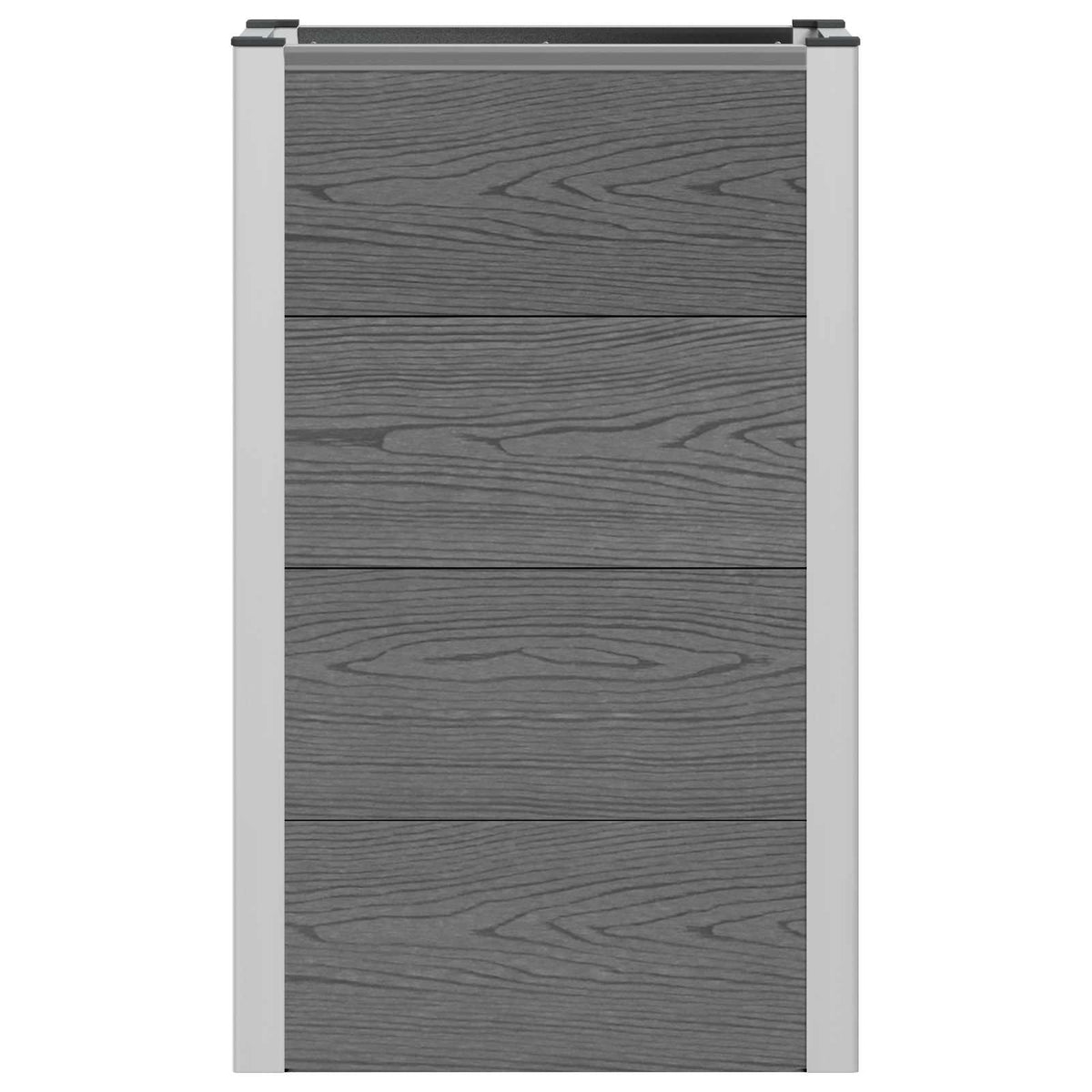 Arriate Elevado Gris 50 X 30 X 82 Cm Wpc Y Aluminio_3