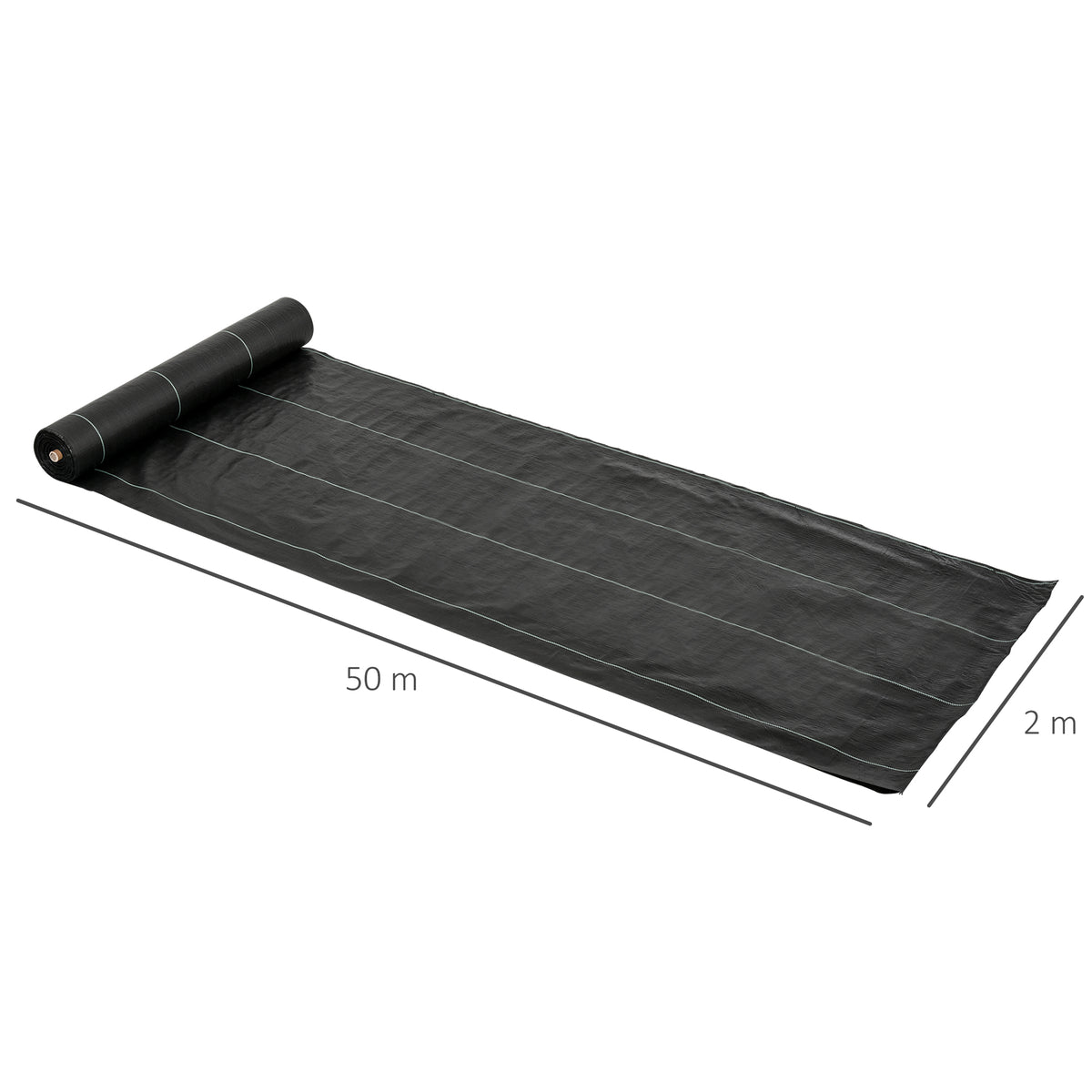 Rollo De Malla Geotextil Outsunny Negro 200x5000 Cm_2