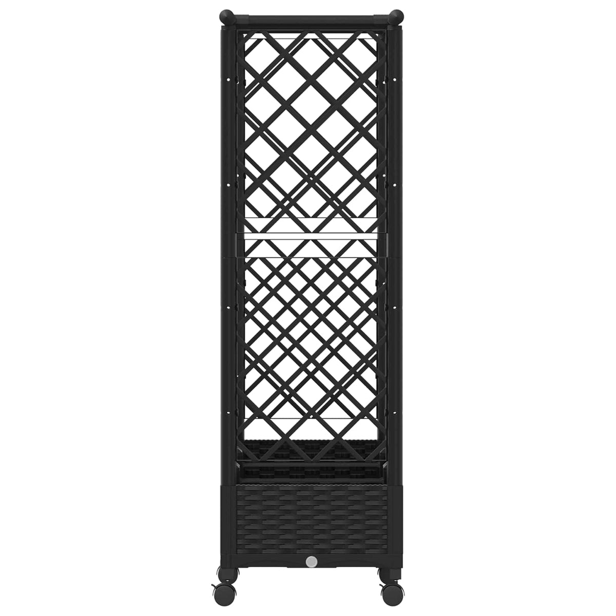 Cama Elevada Con Trellis Y Techo Negro 164 X 40 X 127 Cm Pp_4