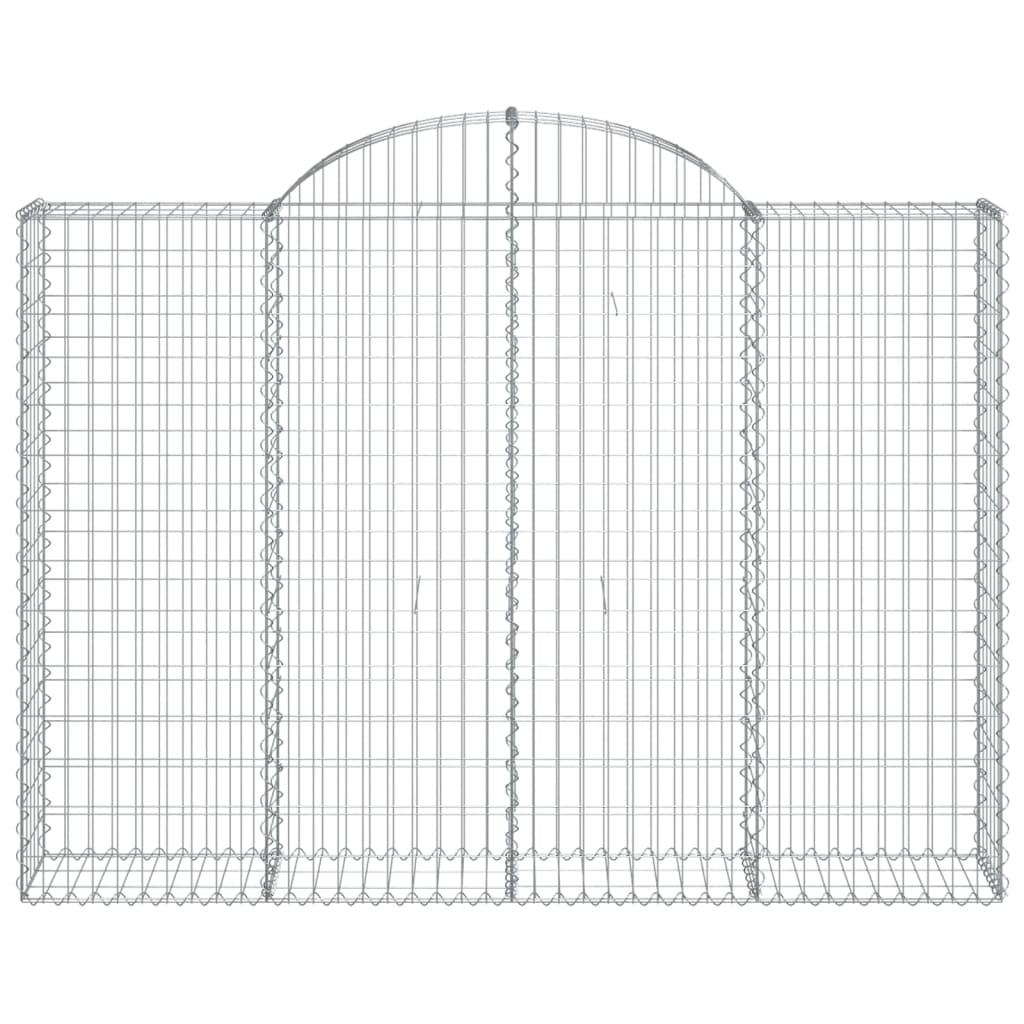 Cestas De Gaviones 3 Uds Forma De Arco Hierro 200x30x140/160 Cm_3
