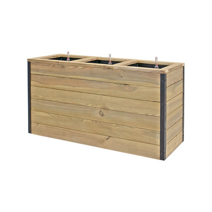 Jardinera Con Autorriego De Madera Nidum Interior Y Exterior Hortalia 110x40x60 Cm_2