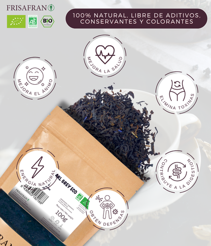 Té Negro Earl Grey Ecológico Granel | Calidad | Frisafran 100 G_1