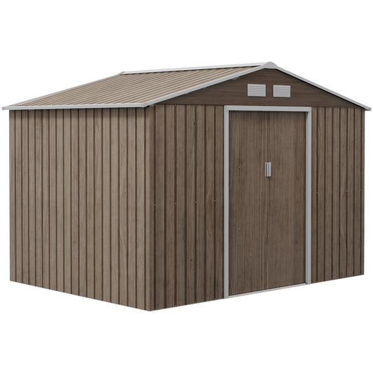 Outsunny Caseta De Jardín Exterior 4,9 M² 277x195x192 Cm Con Puerta Corredera_0