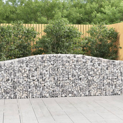 Cestas De Gaviones 2 Uds Forma De Arco Hierro 400x30x80/100 Cm_1