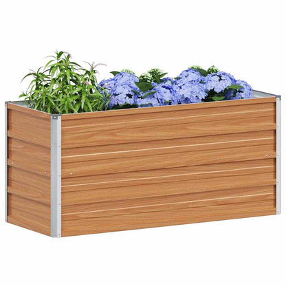 Arriate Elevado Marrón Claro 100 X 40 X 45 Cm Acero Galvanizado_2