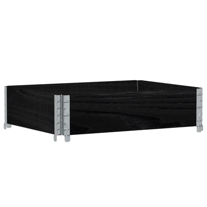 Jardinera De Madera Maciza De Pino Negro 80x60 Cm_4