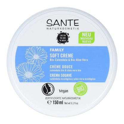 Crema cara y cuerpo family calendula BIO &amp; Aloe Vera, Sante 150 ml