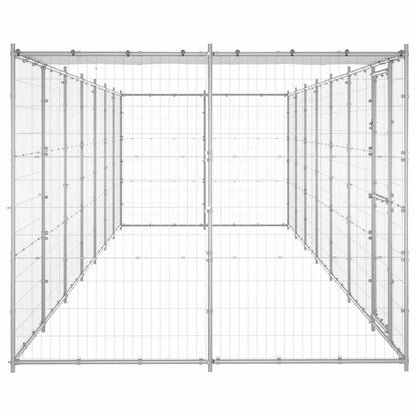 Perrera De Exterior De Acero Galvanizado Con Techo 16,94 M²_4