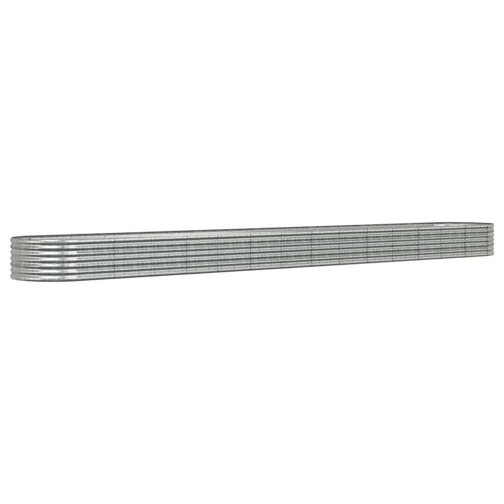 Jardinera Arriate Acero Galvanizado Plata 620x80x36 Cm_0