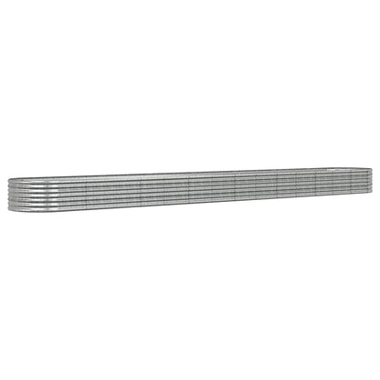 Jardinera Arriate Acero Galvanizado Plata 620x80x36 Cm_0
