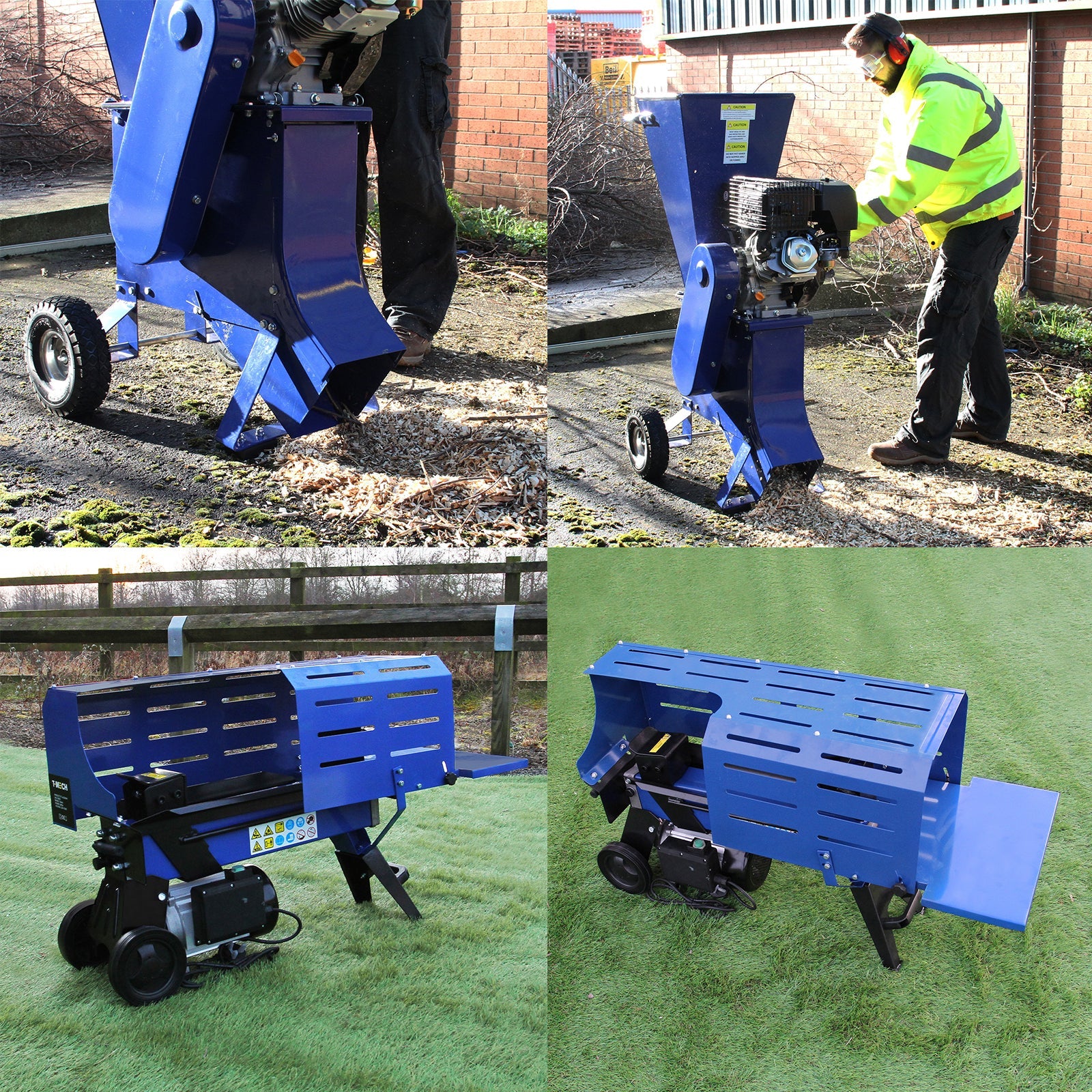 Partidor De Troncos T-mech De 7 Toneladas Y 520 Mm Y Trituradora De Madera T-mech De 15 Hp_2