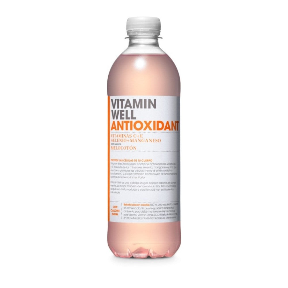 Bebida Vitaminada Antioxidant Melocoton 500ml Vitamin Well_0