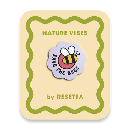 Pin Save The Bees - Accesorio Moderno y Original para Chaquetas, Mochilas y Bolsos - Nature Vibes_0