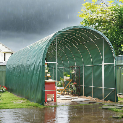 Outsunny Lona Impermeable Exterior 6x8 M Pe Resistente A Rasgaduras 90 G/m²_1