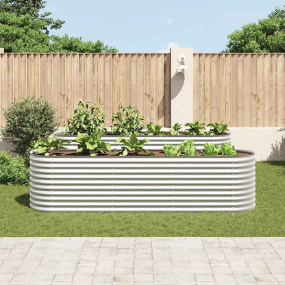 Arriate De Acero Galvanizado Plateado 320x80x81 Cm_2