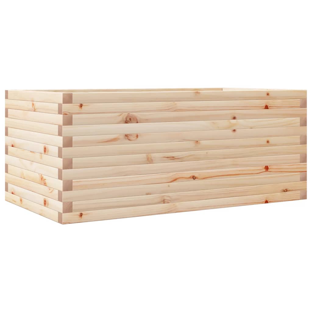 Jardinera De Madera Maciza De Pino 110x60x45,5 Cm_0