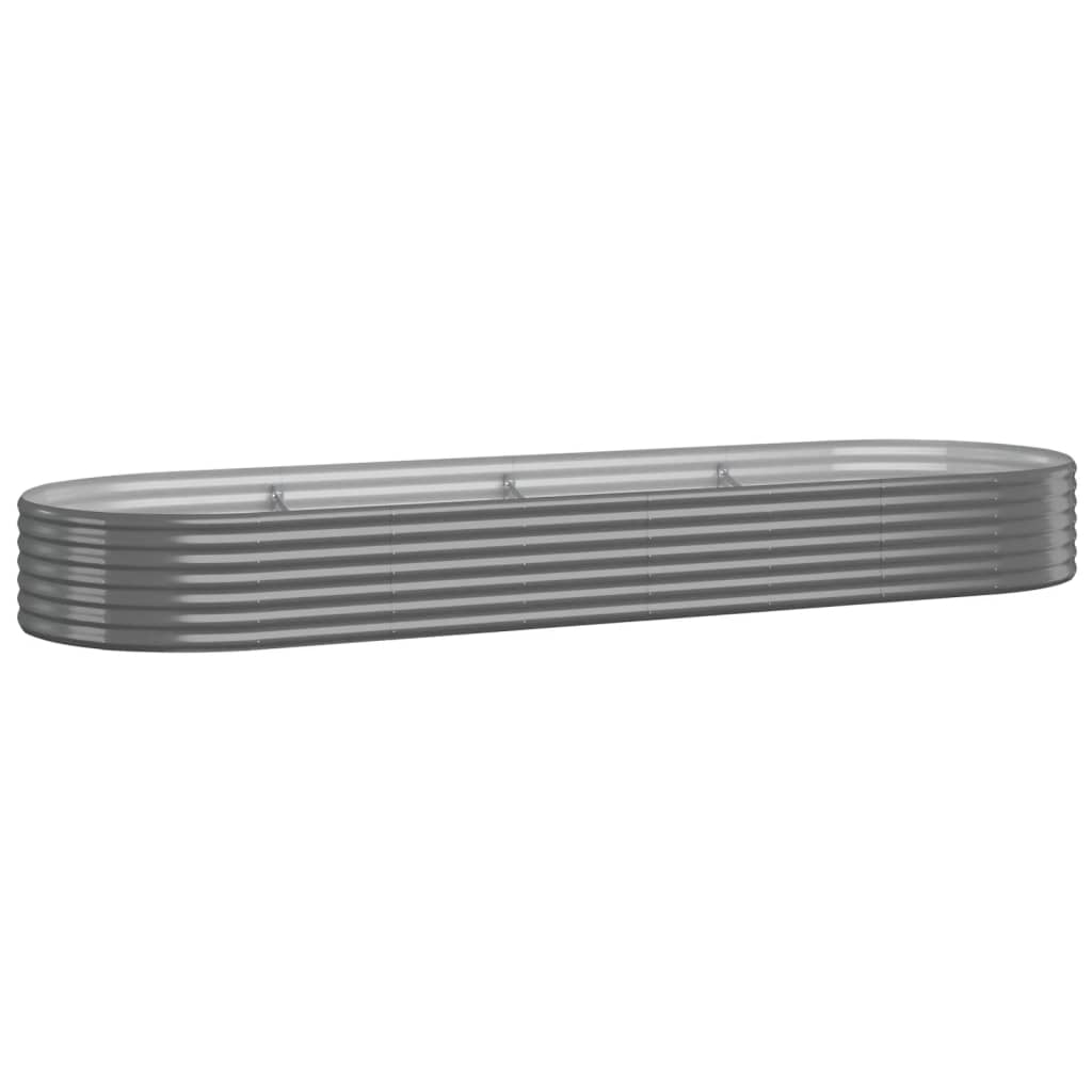 Jardinera Arriate Acero Galvanizado Gris 322x100x36 Cm_0