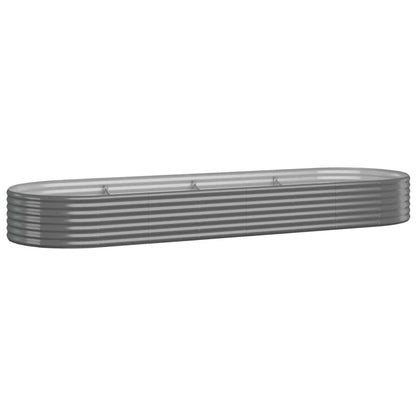 Jardinera Arriate Acero Galvanizado Gris 322x100x36 Cm_0