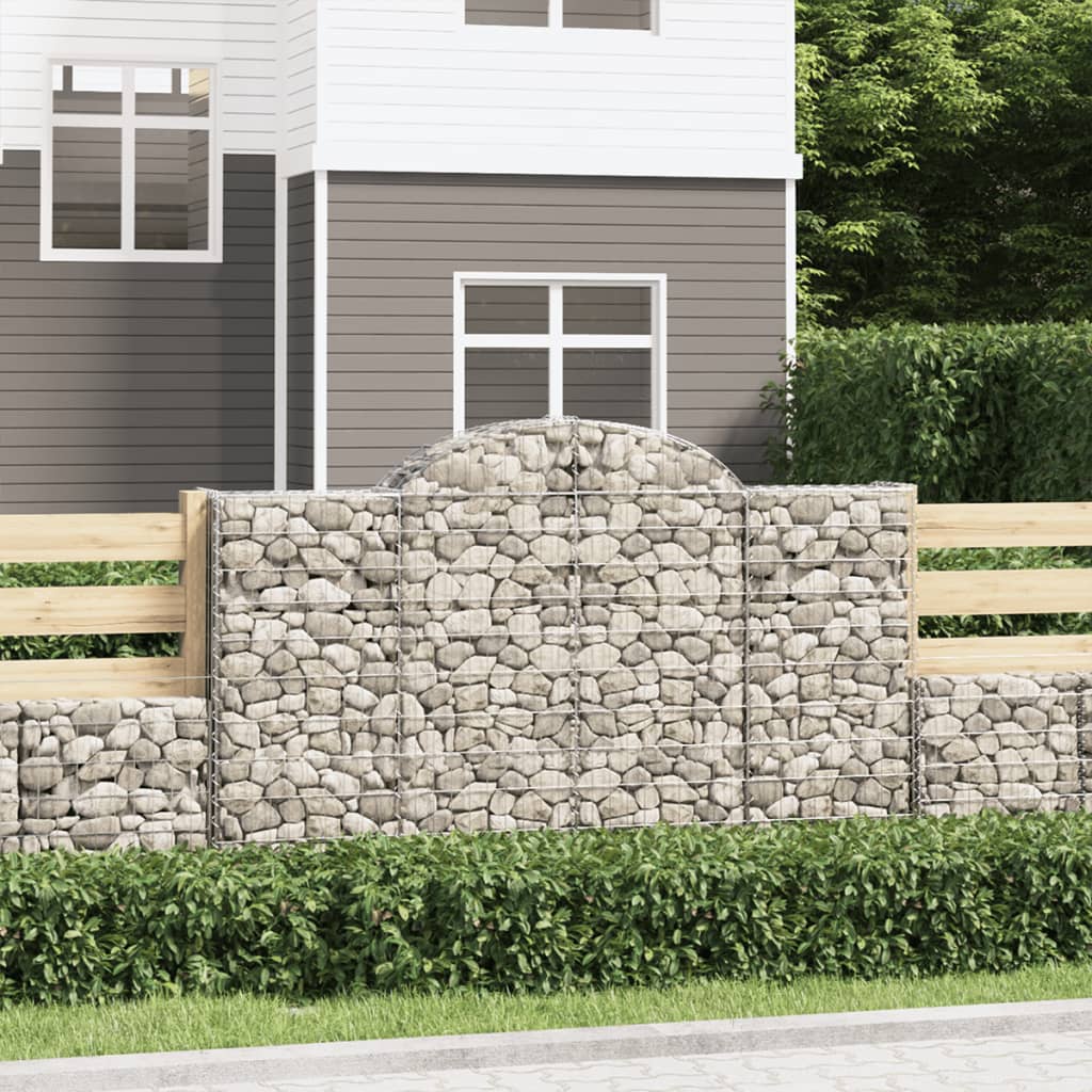 Cestas De Gaviones 8 Uds Forma De Arco Hierro 200x30x120/140 Cm_1
