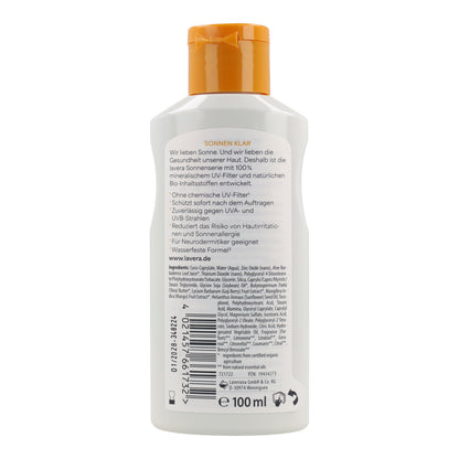 Loción solar Sensitive SPF 30 Lavera 100 ml
