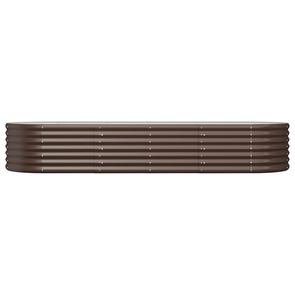 Jardinera Arriate Acero Galvanizado Marrón 224x80x36 Cm_2