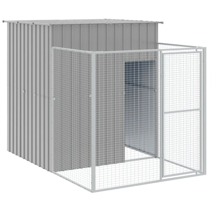 Caseta Perro Corral Acero Galvanizado Gris Claro 165x1271x181cm_5