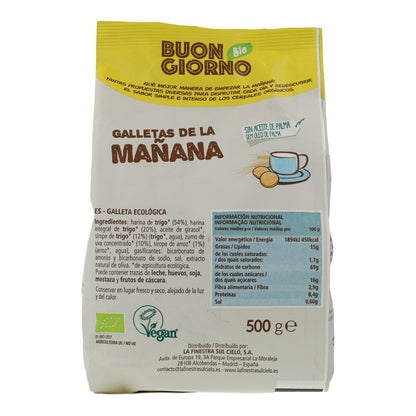 Galletas de la mañana "Buon Giorno" Veganas La Finestra Sul Cielo 500 g