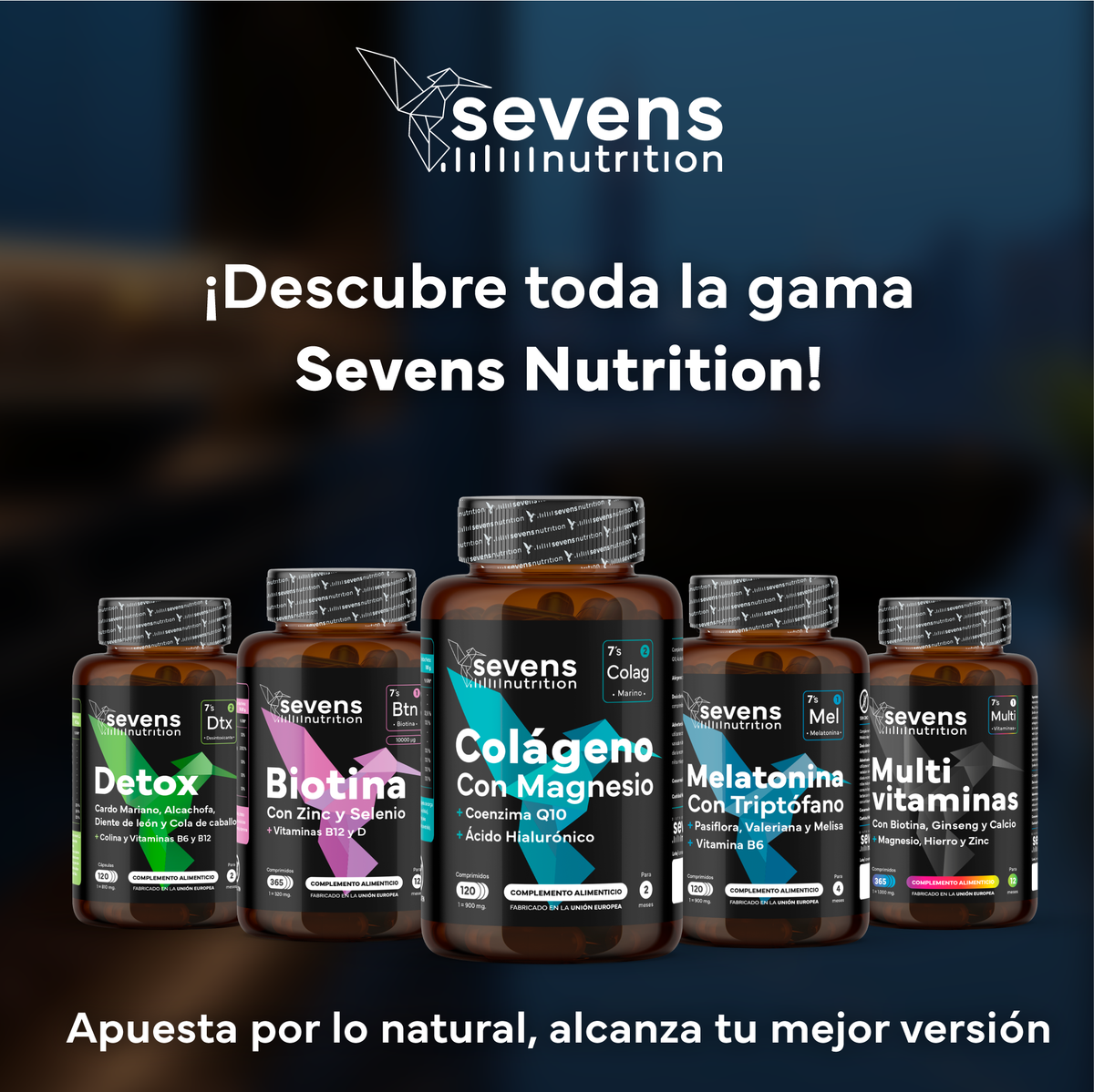 Colágeno Marino Con Magnesio + Melatonina 1,9 Mg. Sevens Nutrition. Piel, Huesos, Articulaciones Y Descanso Nocturno_5