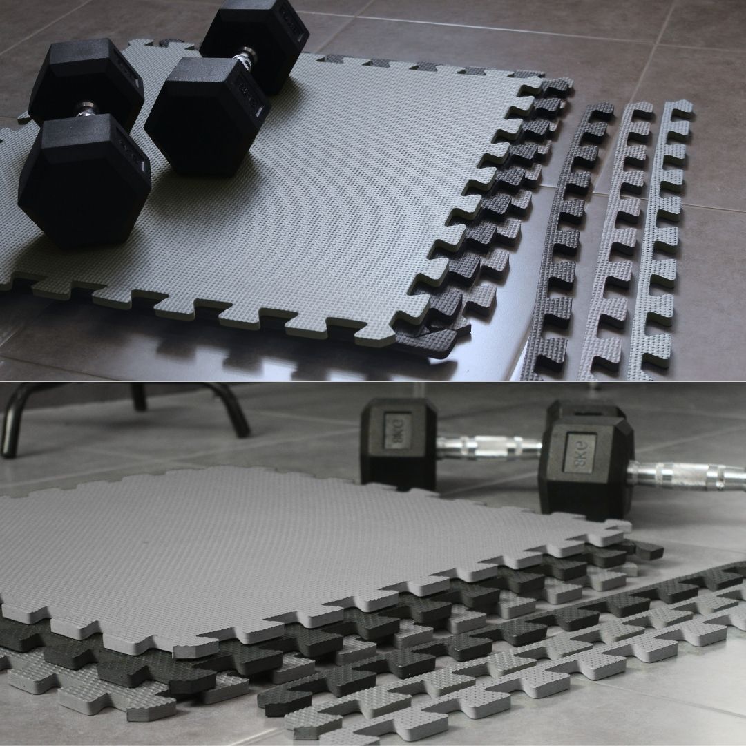 Jowy Tatami Puzzle 1cm 60x60cm – Pack 4 Uds (t60-4) Gris_4