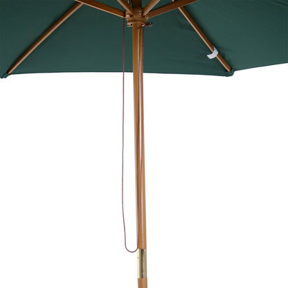 Outsunny Sombrilla De Jardín Ø250x230 Cm Con Poste Desmontable Verde_4
