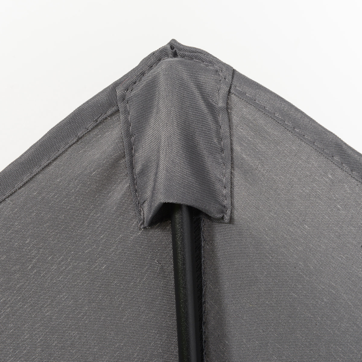 Outsunny Sombrilla De Terraza Exterior Ø2x2 M Con Techo Ventilado Gris Oscuro_3