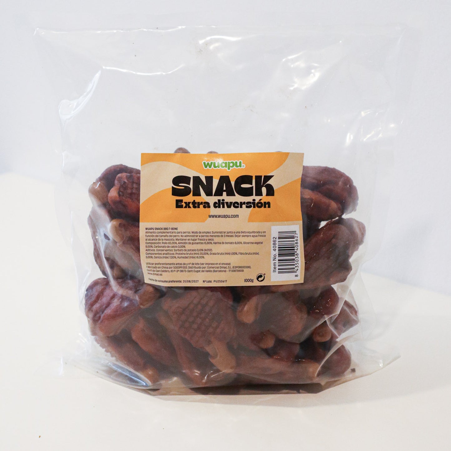 Snack Barbacoa Para Perro T-bone Wuapu (1kg-50ud)_3