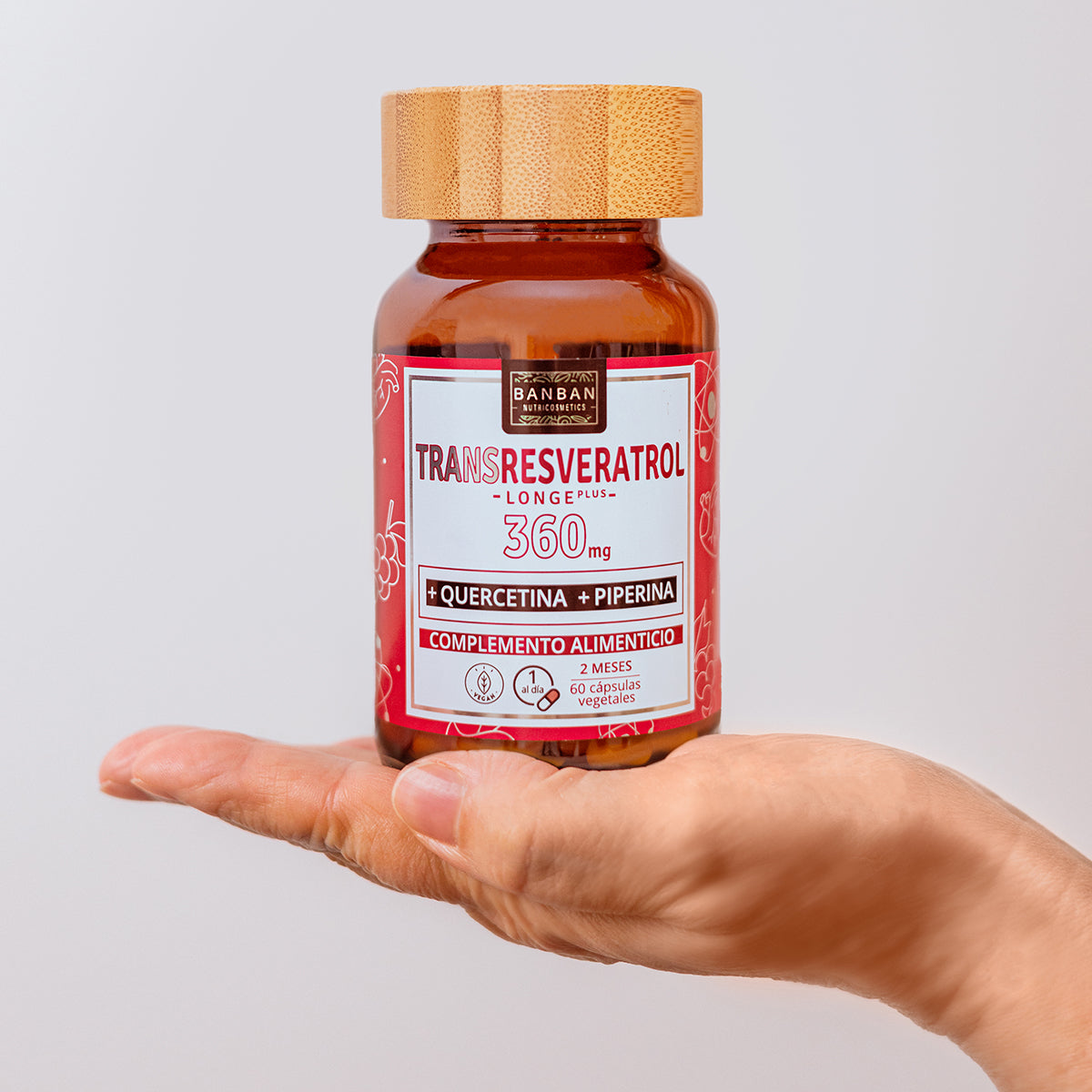 Trans-Resveratrol 300MG Quercitina 50MG Piperina 10MG 60 Cap Banban_2
