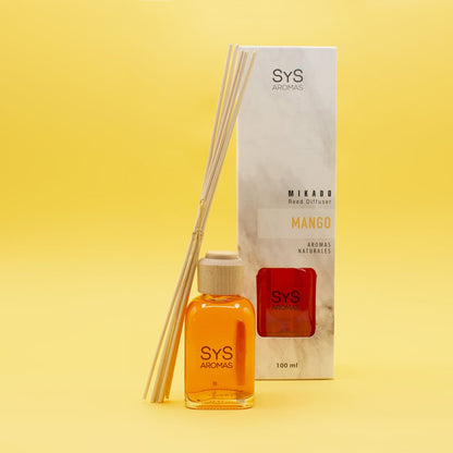 Ambientador Mikado Mango Mármol SYS Aromas 100 ml | Aroma Tropical y Afrutado | Energizante_2