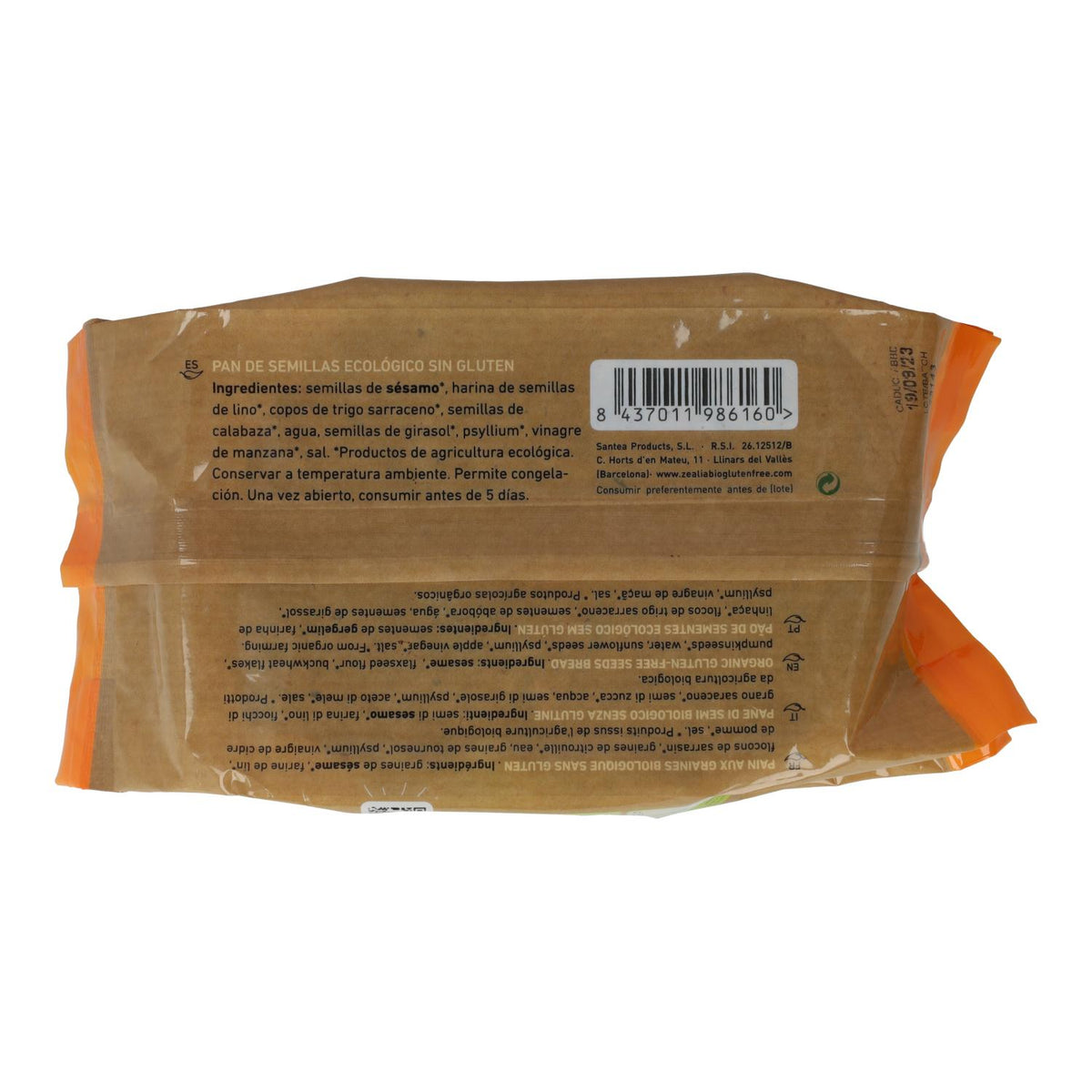 Pan Proteico Body+ BIO Sin Gluten Zealia 220 g