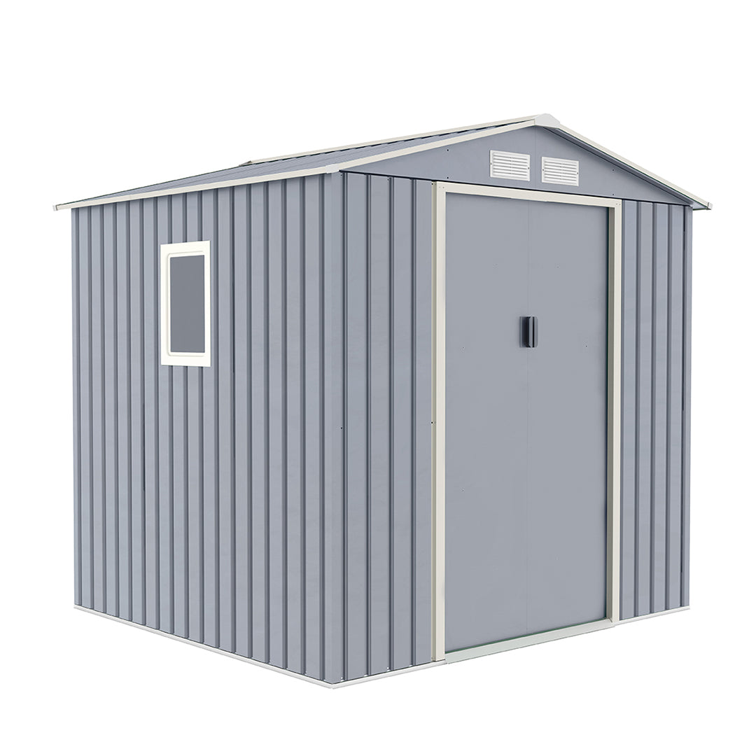 Caseta Metálica High Door Menorca Gris - Amplía Tu Espacio 2,14x2,045x1,94 M / Multicolor_0