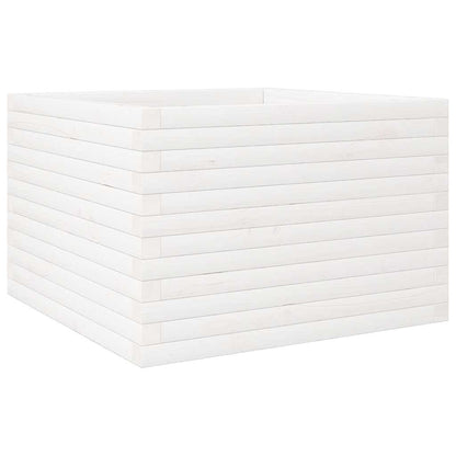 Jardinera Madera Maciza De Pino Blanco 70x70x46 Cm_0