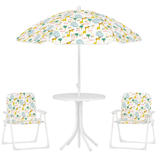 Aiyaplay Conjunto De Mesa Y Sillas Infantil De Jardín De 4 Piezas Blanco_0