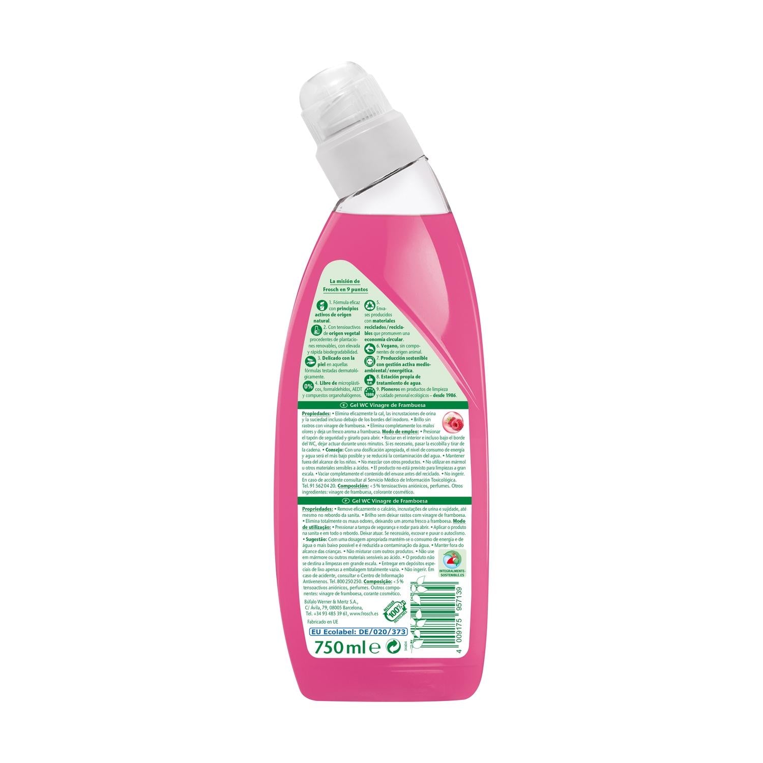 Gel Wc Vinagre Frambuesa Frosch 750Ml