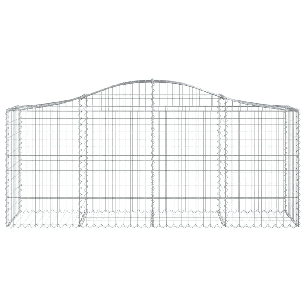 Cestas De Gaviones 2 Uds Forma De Arco Hierro 200x50x80/100 Cm_3