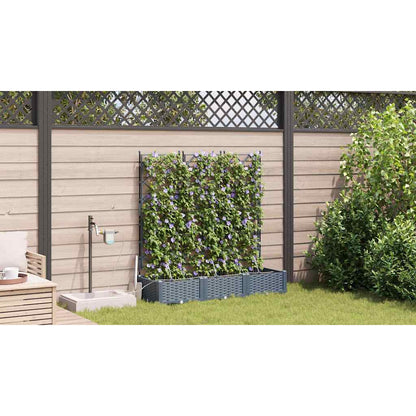Macetero De Jardín 3 Uds. Gris Claro 120 X 40 X 126 Cm Pp_3