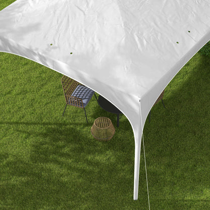 Outsunny Carpa Plegable 3x3 M Altura Ajustable Con Bolsa De Transporte Blanco_3
