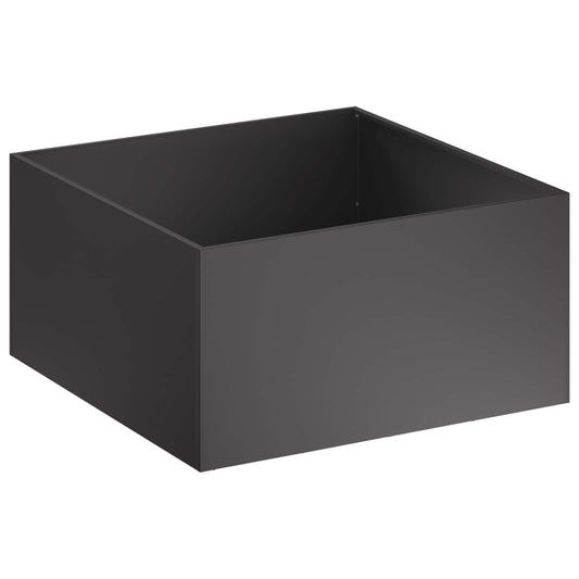 Macetero De Jardín Negro 80 X 80 X 40 Cm Acero Laminado En Frío_0