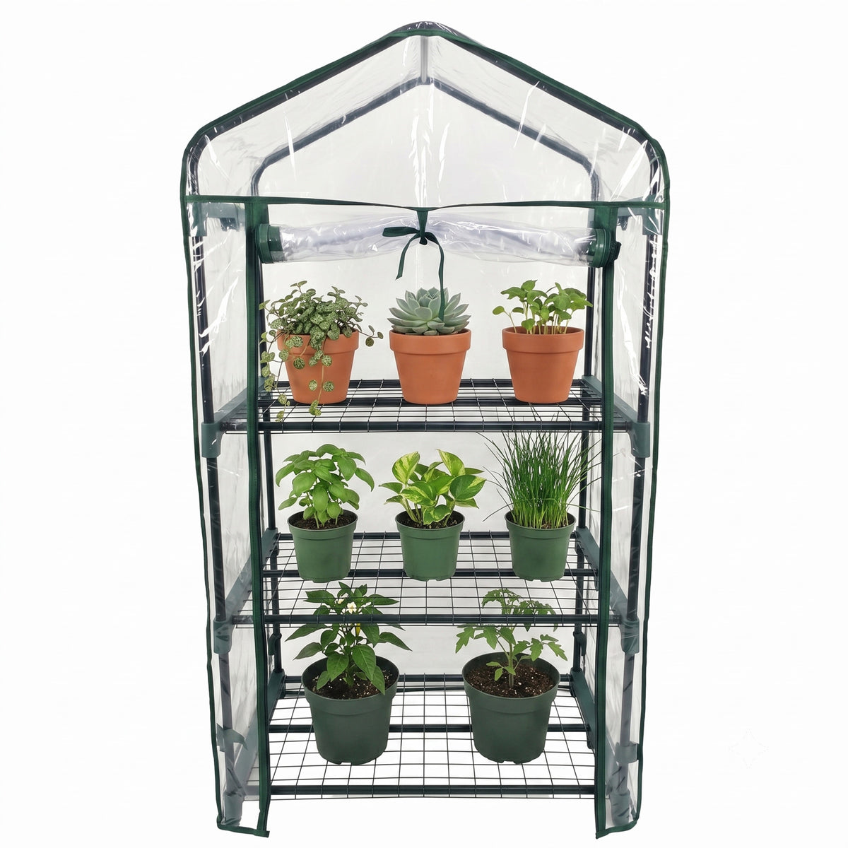 Invernadero Jardín 3 Alturas Pvc Impermeable Nyana Garden Acero Resistente Ideal Invierno_0