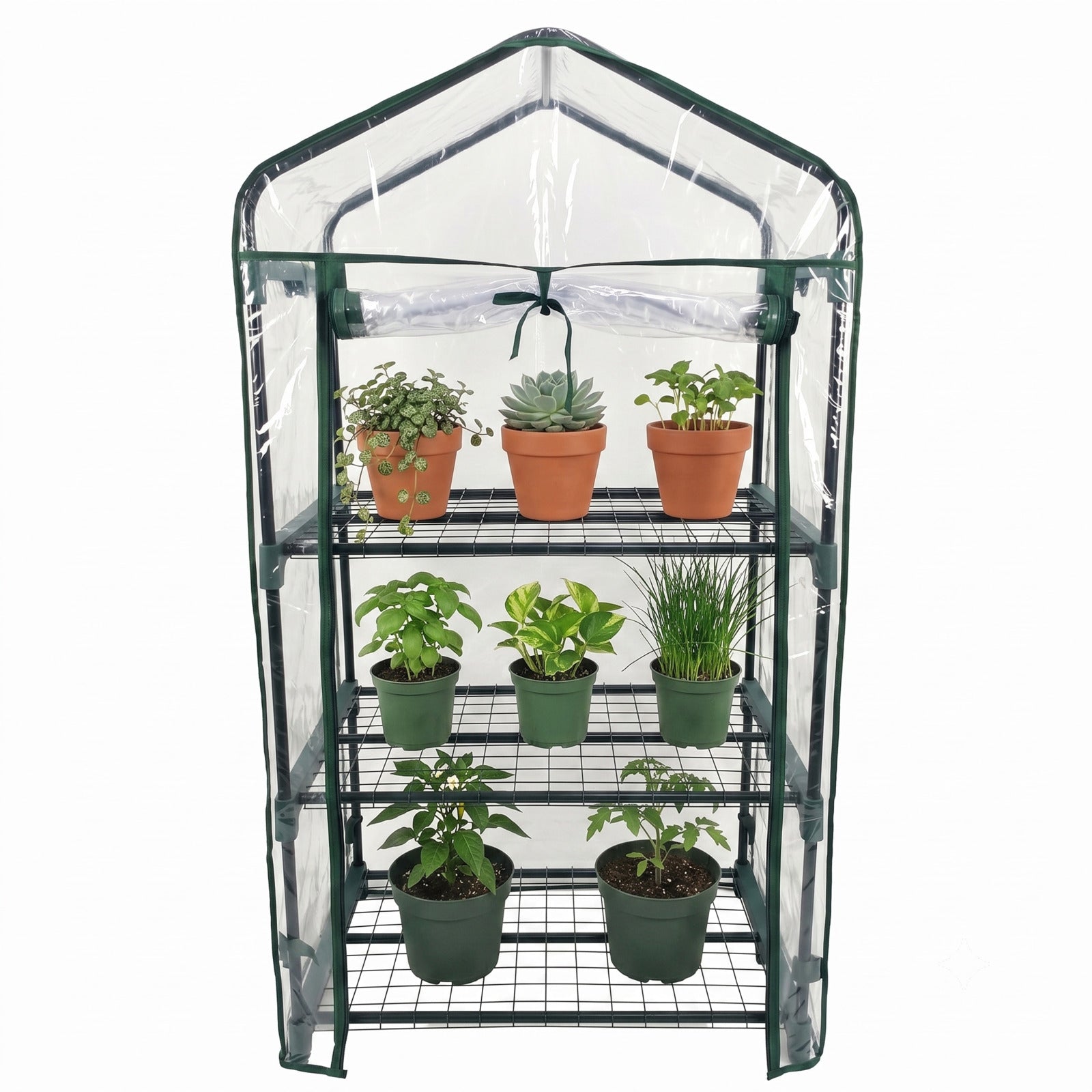 Invernadero Jardín 3 Alturas Pvc Impermeable Nyana Garden Acero Resistente Ideal Invierno_0