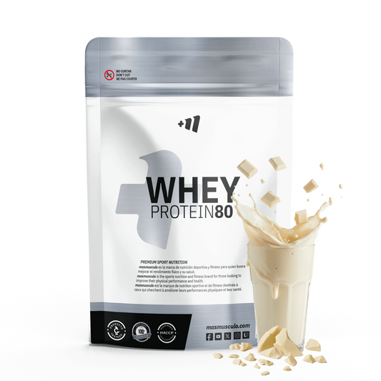 Whey Protein80 - 500g - Chocolate Blanco - Aumenta La Masa Muscular - Masmusculo_0