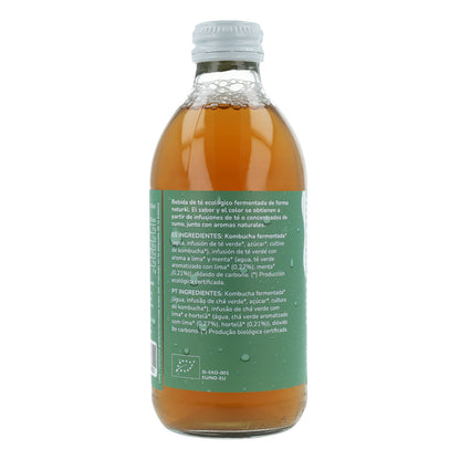 Pack 12x Kombucha ECO té verde y lima Planeta Huerto 330 ml