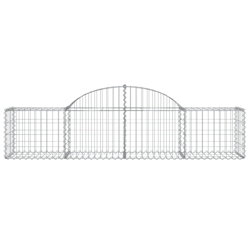 Cestas De Gaviones 18 Uds Forma De Arco Hierro 200x50x40/60 Cm_3
